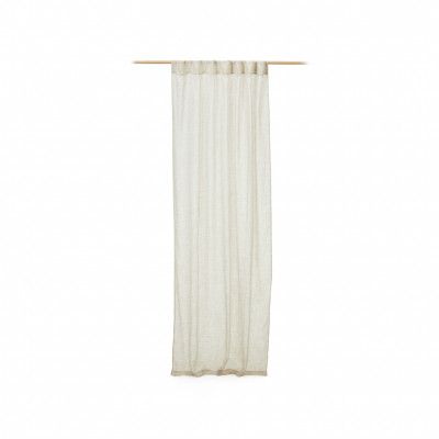 KAVE HOME Mahina gardin - beige bomull (140x260)