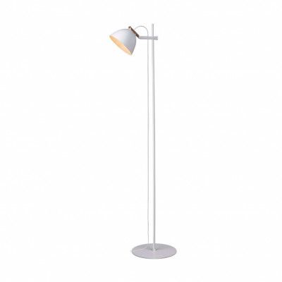 ÅRHUS golvlampa Ø18, vit/trä