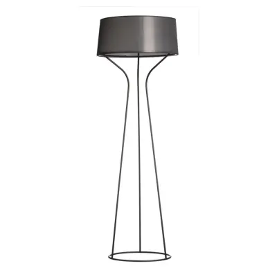 Örsjö Belysning Aria Golvlampa Svart RAL 9005, Svart linnetextil