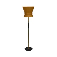 Örsjö Belysning Golvlampa Bow Rå mässing - Large Yellow Ochre