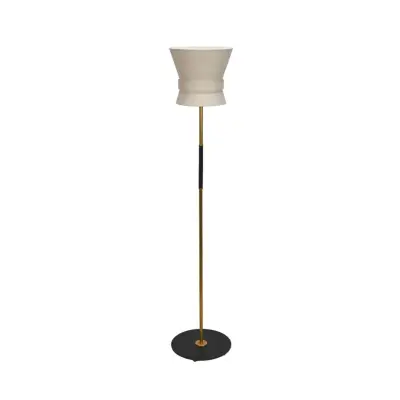 Örsjö Belysning Golvlampa Bow Rå mässing - Small Cream White