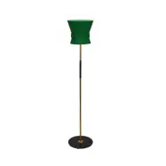 Örsjö Belysning Golvlampa Bow Rå mässing - Small Emerald Green