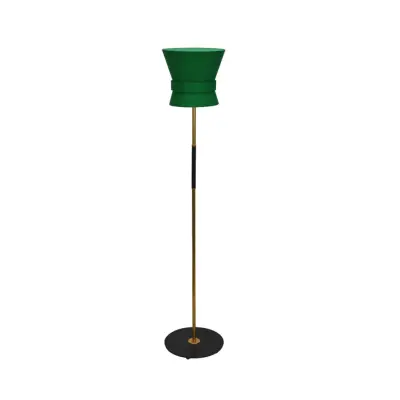 Örsjö Belysning Golvlampa Bow Rå mässing - Small Emerald Green
