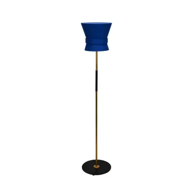 Örsjö Belysning Golvlampa Bow Rå mässing - Small Midnight Blue