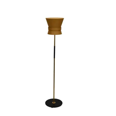 Örsjö Belysning Golvlampa Bow Rå mässing - Small Yellow Ochre