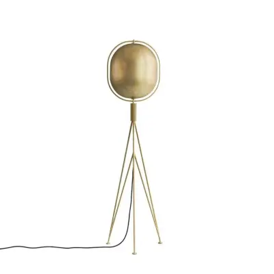 101 COPENHAGEN - Pearl golvlampa, mässing, höjd 140 cm, aluminium –