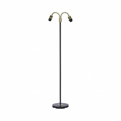 Amy Golvfot Flex2, Svart/Mässing 150cm