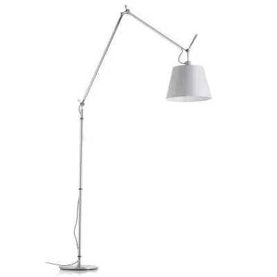 Artemide - Tolomeo Mega Golvlampa m/Dimmer Ø360 Grå Satin/Alu