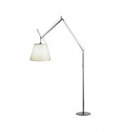 Artemide Tolomeo Mega golvlampa Parchment-black Ø42cm