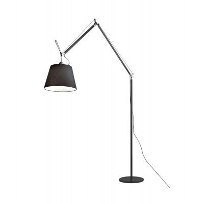Artemide - Tolomeo Mega Golvlampa m/Dimmer Ø360 Svart Satin/Alu