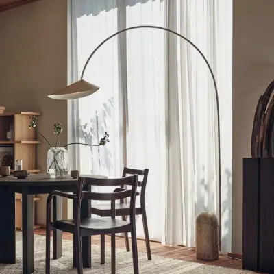 Arum golvlampa, kashmir, metall/travertin, 205 cm – ferm LIVING - Vardagsrum - Design - Sten - Med en ljuskälla
