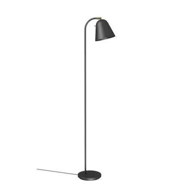 Belid Golvlampa Alva struktursvart/rå mässing