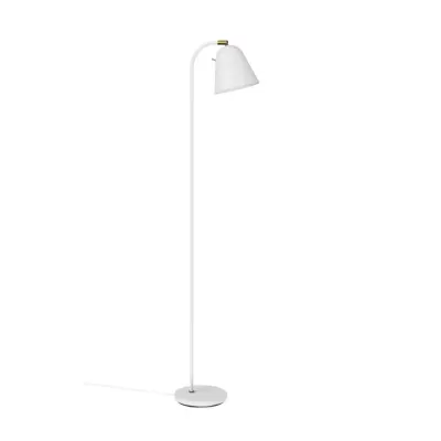 Belid Golvlampa Alva strukturvit/rå mässing