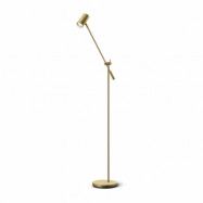 Belid Tyson golvlampa vipparm Ø19,8 cm Mattslipad mässing
