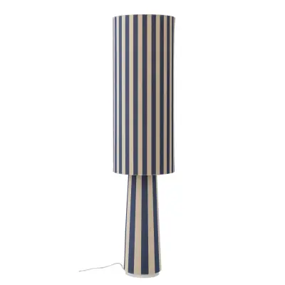BLOOMINGVILLE Emmie golvlampa, blå, polyester (D28xH120 cm)