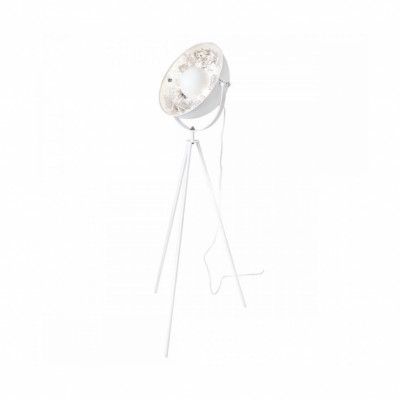 Captain mini golvlampa, vit/silver 145cm