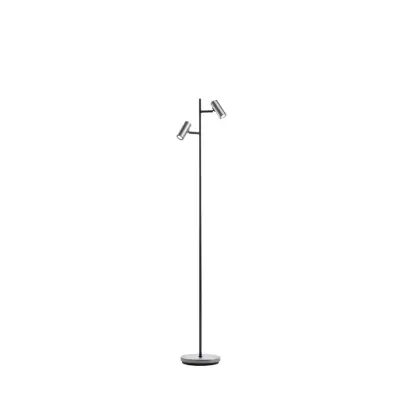 Cato 2 golvlampa LED, oxidgrå 130cm