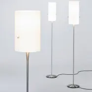 Club golvlampa M, borstad/chintzvit – serien.lighting Club M Serien Lighting - Vardagsrum - Design - Metall - Med lampskärm