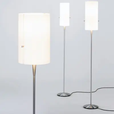 Club golvlampa M, borstad/chintzvit – serien.lighting Club M Serien Lighting - Vardagsrum - Design - Metall - Med lampskärm