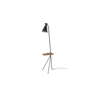 Cone golvlampa med bord, mattsvart 144cm