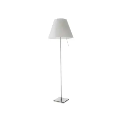 Costanza Golvlampa Fixed Alu/Mistic White Luceplan - Vardagsrum - Aluminium