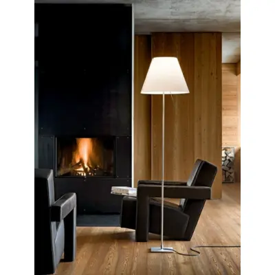 Costanza Golvlampa m/Dimmer Alu/Petroleum Blue Luceplan - Vardagsrum - Aluminium