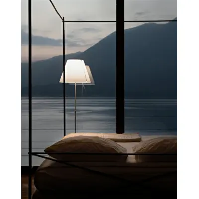 Costanza Golvlampa m/Dimmer Alu/Shaded Stone Luceplan - Vardagsrum - Aluminium