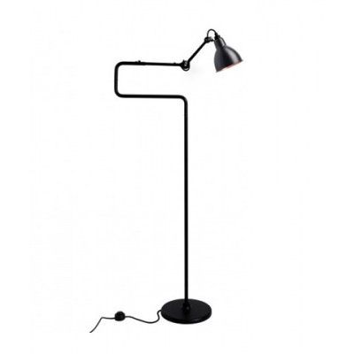 Lampe Gras - 411 Golvlampa Svart/Svart/Koppar