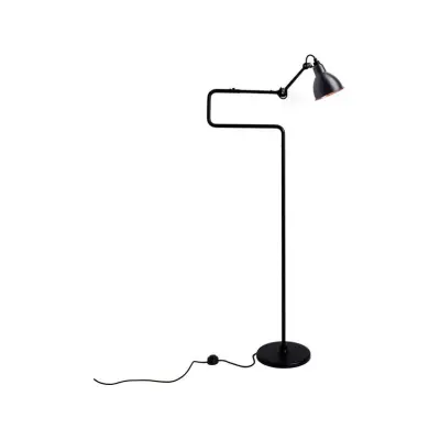 Lampe Gras - 411 Golvlampa Svart/Svart/Koppar