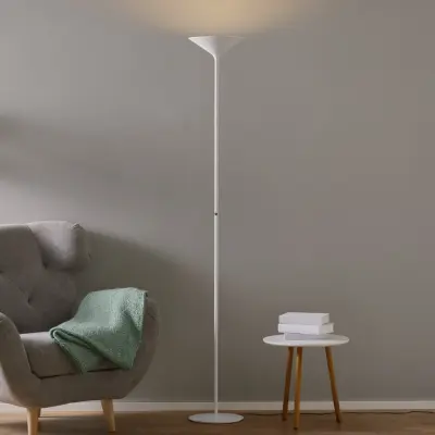 Drink F1 Golvlampa Satin Vit Dry Rotaliana - Vardagsrum - Design - Metall - Med en ljuskälla