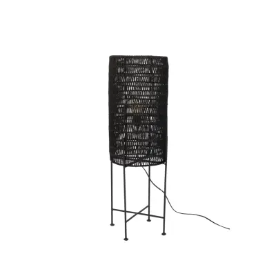 DUTCHBONE Kari golvlampa - svart jute och järn