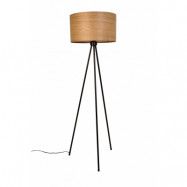 DUTCHBONE Woodland golvlampa - naturlig askfaner och svart järn