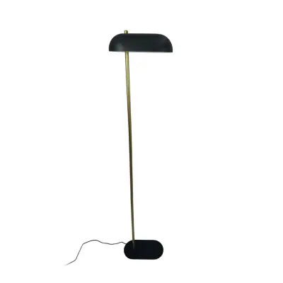 Dyberg Larsen - Arch golvlampa, svart/mässing, 143 cm