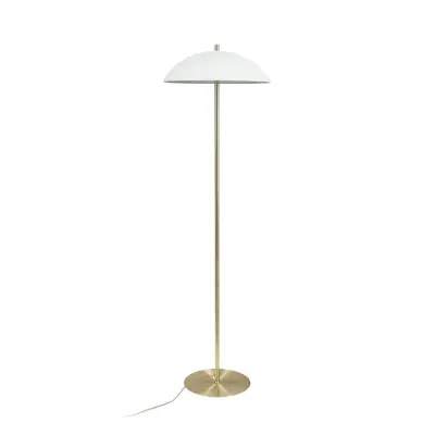 Dyberg Larsen - Globus golvlampa, höjd 150 cm, beige/mässing