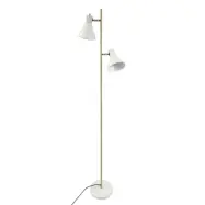 Dyberg Larsen - Sleep golvlampa Shiny White/Antique Brass