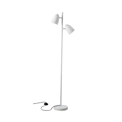 Dynamo Twin Floor  Lamp , Matt Whisper White