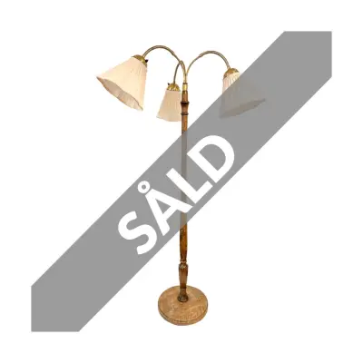 Emma golvlampa 3-arm, trä