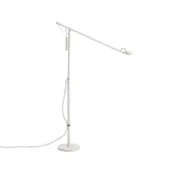 Fifty-Fifty LED-golvlampa, grå, höjd 135 cm, dimbar – HAY - Vardagsrum - Design - Aluminium - Med en ljuskälla