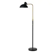 KAISER idell™ 6580-F Golvlampa Matt Svart/Mässing FRITZ HANSEN - Vardagsrum - Vintage / retro - Metall