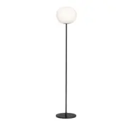 GLO-BALL F2 golvlampa, Svart/Opalglas 175cm