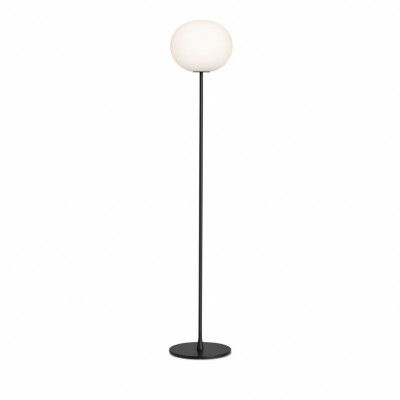 GLO-BALL F2 golvlampa, Svart/Opalglas 175cm