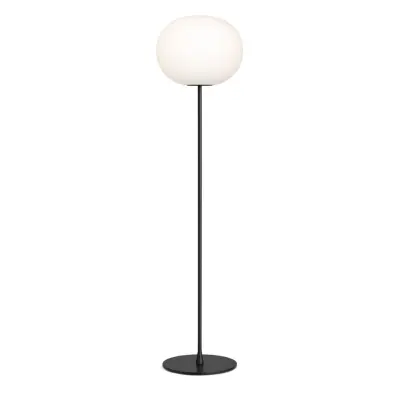 GLO-BALL F3 golvlampa, Svart/Opalglas 185 cm