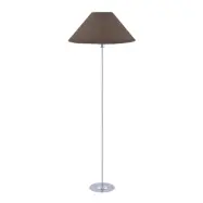 Globen Lighting - Iris golvlampa brun/krom textil Ø 45 cm