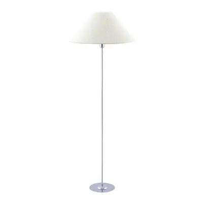 Globen Lighting - Iris golvlampa kräm/krom textil Ø 45 cm