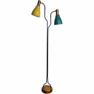 Golvlampa 2-arm, Svart/Antik