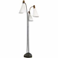 Golvlampa 3-arm, Svart/Antik