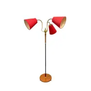 Golvlampa 3arm Brun/Mässing, 150 cm