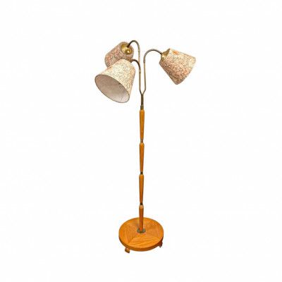 Golvlampa 3arm Brun/Mässing, 155 cm