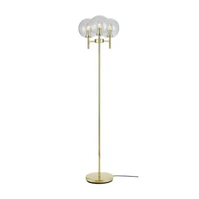 Golvlampa CROWN Markslöjd 3L Mässing/Klar