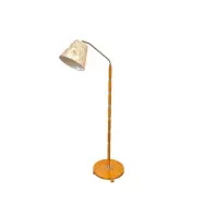 Golvlampa Mässing&Trä, 135 cm